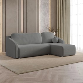 Masseno Narożnik MARELLO z funkcją spania i pojemnikiem na pościel Narozniki L, Rozkładana sofa - Szary, QUELLE 92