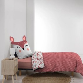 Biało-różowa bawełniana pościel dziecięca jednoosobowa 140x200 cm Bichette – douceur d'intérieur