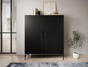 Komoda RAFTT 122x140 cm, czarna