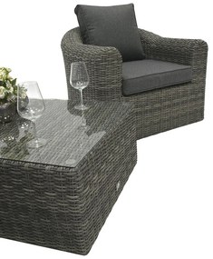 Rattanowy zestaw modułowy BORNEO LUXURY dla 2 osób (szary)