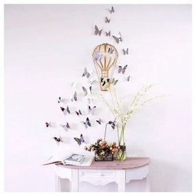 Zestaw 12 naklejek 3D Ambiance Mirror Butterflies