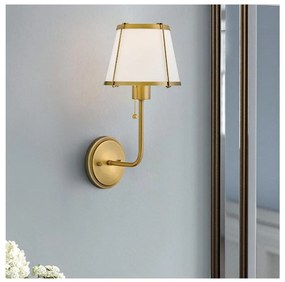 Hinkley HK-CLARKE1-DBR-OW - Kinkiet CLARKE 1xE27/40W/230V mosiądz/biały