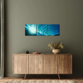 Obraz - Fala z chmur (z zegarem) (90x30 cm)