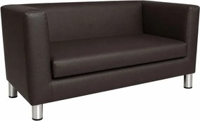 Sofa Monaco : Kolor nogi - Chrom, Kolor tkaniny - EKO-SKÓRA - 19D, Typ tkaniny - Eko-skóra , Wysokość nogi - 15 cm