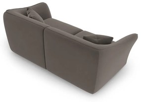 Brązowa aksamitna sofa 206 cm Tokyo – Cosmopolitan Design