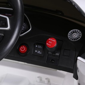 HOMCOM Elektryczny samochód dla dzieci, Audi TT RS Roadster, 3 km/h, pilot zdalnego sterowania, LED, USB, Biały