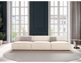 Kremowa aksamitna sofa 240 cm Jodie – Micadoni Home