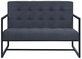 Zgrabna 2-osobowa sofa Mefir - ciemnoszara