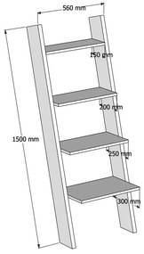 Biały regał 56x150 cm Solid – Kalune Design