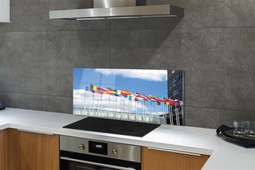 Szklany Panel Kilka Flag Państwowych