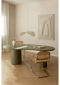 Owalny Stół Jadalniany Z Mdf (220x115 Cm) Billie Salvia Zieleń - Sklum
