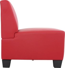 3-osobowy Moncalieri,  czerwony, bez podłokietników