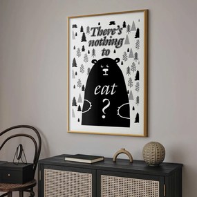 Plakat Nothing to eat 29,7x42 cm z ramą złotą z marginesem ARTGEIST B