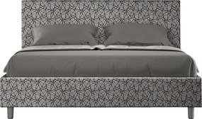 Łóżko bez stelaża tapicerowane 160x190 tkaniny Era 09 Niebieski Adele