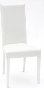 Zestaw 2 białych krzeseł ze sztucznej skóry - PALMARIA