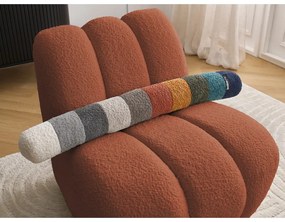 Ceglasty fotel z materiału bouclé Janissaire – Bobochic Paris