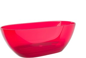 Wanna wolnostojąca przezroczysta - 292L - 160 x 72 x 56 cm - Czerwona - Żywica - SPAVO