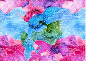 Obraz - Kolorowe fale (70x50 cm)