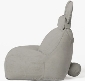 Pufa ze sztruksu w szarym uniwersalnym kolorze FUNNY BUNNY