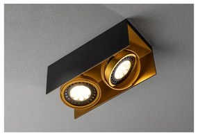 Lampa sufitowa w czarno-złotym kolorze z metalowym kloszem 14x31 cm Verso – GTV