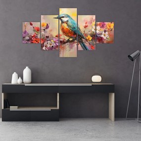 Obraz - Malowanie ptaka (125x70 cm)