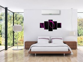 Obraz - fioletowe kresek (125x70 cm)