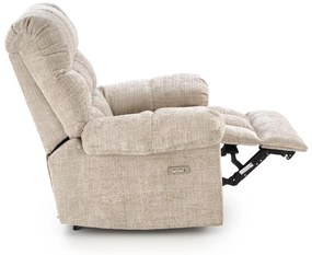 Fotel wypoczynkowy elektrycznie rozkładany beżowy AMORE