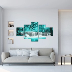 Obraz - Niebieski wodospad (125x70 cm)