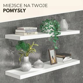 Półka ścienna FIGO + z konsolą, 90cm, biała Casaria