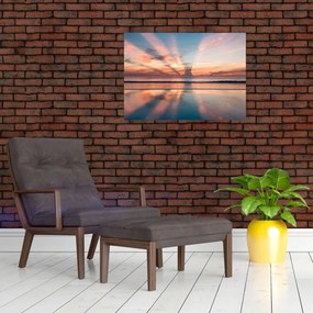 Obraz promieni słonecznych nad plażą Dayton (70x50 cm)