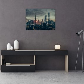 Obraz miasta o zmierzchu (70x50 cm)