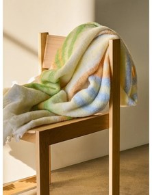 Żółty/zielony koc z mieszanki wełny 140x200 cm Loom – Hübsch