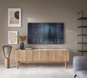 Szafka RTV stojąca BOLOGNA 144 cm do Salonu pod Telewizor - Dąb