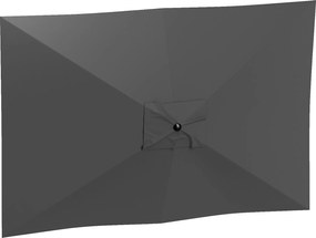 Outsunny Pokrowiec zamienny na parasol 2 x 3 m 6 żeber UV50+ i wodoodporny pokrycie parasola tarasowego | Aosom PL