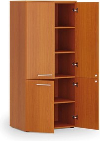 Szafa biurowa pół-drzwi PRIMO WOOD, 800 x 500 x 1781 mm, czereśnia
