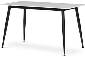 Stół do jadalni 130 x 70 cm, biały marmur