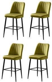 Zestaw krzeseł barowych Vento Green and Black, 4 szt., 4 szt.