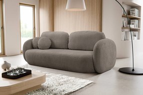 Masseno Sofa AMICO z funkcją spania i pojemnikiem na pościel, Rozkładana sofa - Beżowy, ABRIAMO 1