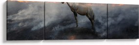 Obraz kozicy w płomieniach (170x50 cm)