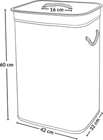 Bambusowy kosz na pranie SADE, 80 l
