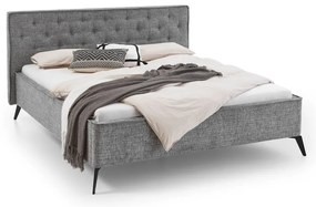 Szare tapicerowane łóżko dwuosobowe 180x200 cm Alicante – Meise Möbel