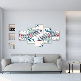 Obraz - Tropikalne liście (125x70 cm)