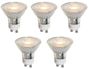 Zestaw 5 żarówek LED GU10 50mm Przezroczyste 1W 80 lm 2200K