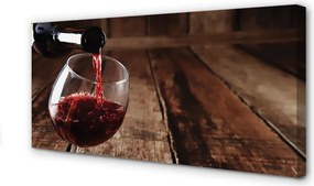 Obraz na płótnie Degustacja Wina Na Drewnie