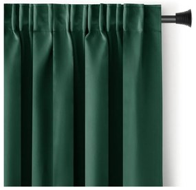 Ciemnozielona zaciemniająca zasłona termiczna 140x270 cm Pleat – Restilo