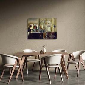 Obraz na szkle - Style of Edouard Manet, Bon Bock Cafe, reprodukcje (70x50 cm)