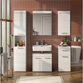Zestaw mebli łazienkowych biały 60x34x56 luna
