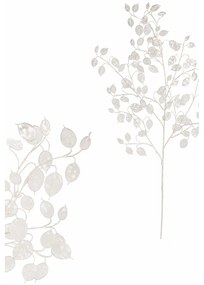 Zestaw sztucznych gałązek Lunaria, 2 szt., biały, oszronione, 85 cm
