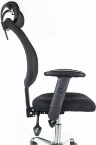 Czarny fotel biurowy FLEXISEAT Q-118RC