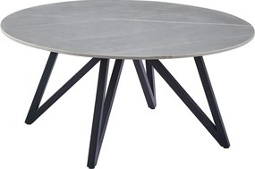 Stolik kawowy - ceramiczny - szary - BELIZEA